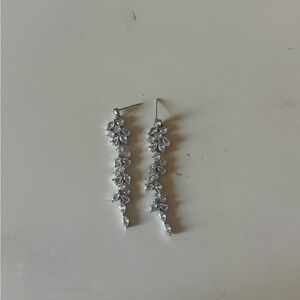 silver dangly earringss